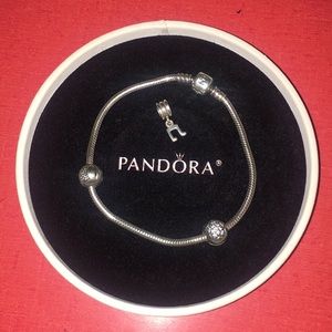 Genuine Silver Pandora Bracelet Charms included